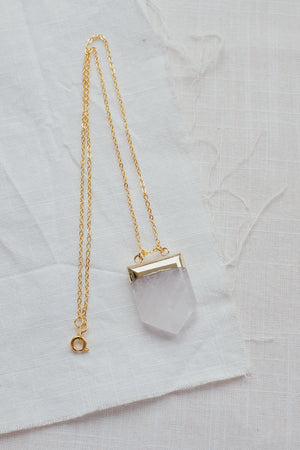 Hexagonal Quartz Necklace