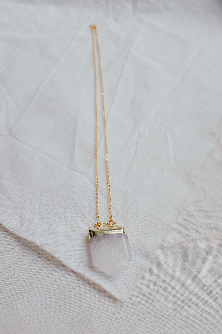 Hexagonal Quartz Necklace