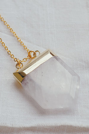 Hexagonal Quartz Necklace