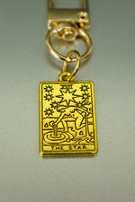 The Star Gold Tarot Card Bag Charm • Clip-On Hope