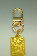 The Star Gold Tarot Card Bag Charm • Clip-On Hope
