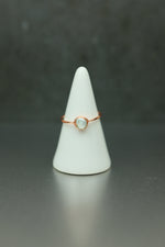 Pearl Copper Ring • Freshwater Pearl on Sculpted Copper Band – Size P