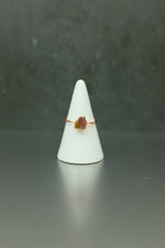 Watermelon Tourmaline Copper Ring • Raw Bi-Colour Crystal – Size Q