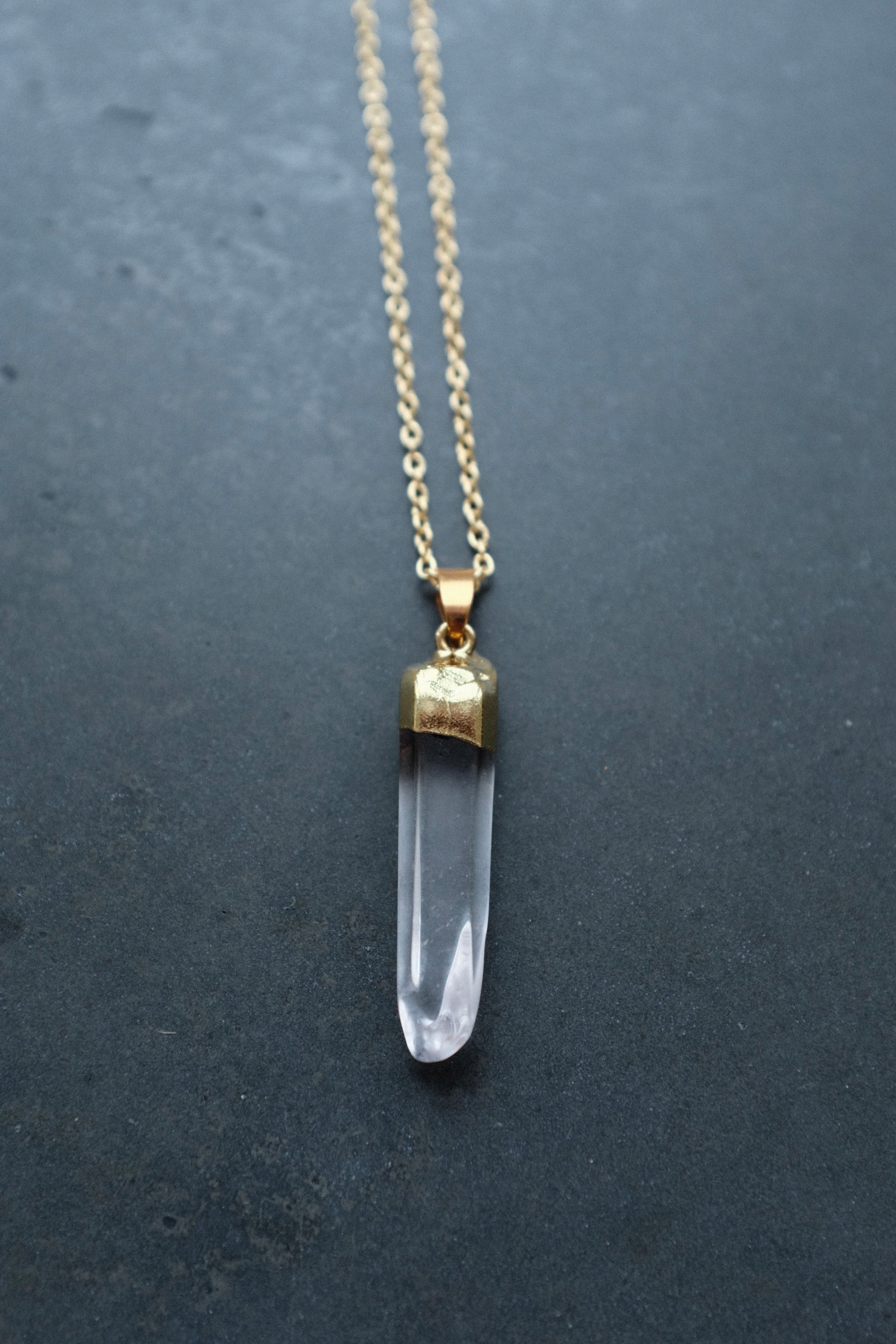 Gold Quartz Necklace