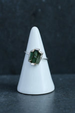 Triple Tourmaline Ring in Sterling Silver | Size M | Colourful Crystal Statement