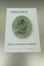 Labradorite Thumb Stone • Transformation, Intuition & Stress Relief Crystal