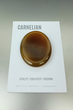 Carnelian Thumb Stone • Creativity, Courage & Stress Relief Crystal
