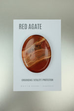 Red Agate Palm Stone • Protection, Grounding & Emotional Balance Crystal