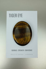 Tiger‑Eye Thumb Stone • Confidence, Focus & Stress‑Relief Crystal