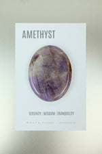 Amethyst Thumb Stone • Anxiety Relief, Clarity & Meditation Tool