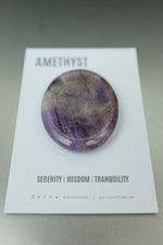 Amethyst Thumb Stone • Anxiety Relief, Clarity & Meditation Tool