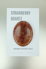 Strawberry Quartz Thumb Stone • Joy, Love & Emotional Grounding Worry Stone