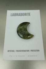 Labradorite Crescent Moon • Intuition, Transformation & Energy Protection