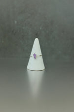 Amethyst Silver Ring - Size T