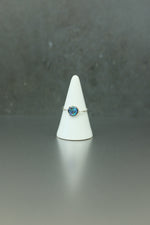 Abalone Shell Silver Ring - Size S