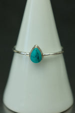 Turquoise Silver Ring - Size S