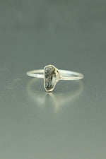Rutilated Quartz Silver Ring - Size R