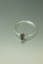 Rutilated Quartz Silver Ring - Size R