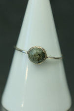 Labradorite Silver Ring - Size R 1/2
