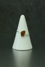 Tigers Eye Silver Ring - Size R