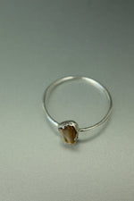 Tigers Eye Silver Ring - Size R