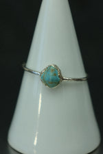Turquoise Silver Ring - Size R