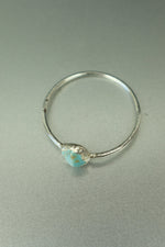 Turquoise Silver Ring - Size R