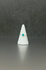 Turquoise Silver Ring - Size Q