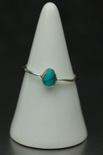 Turquoise Silver Ring - Size Q