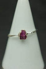 Ruby Silver Ring - Size Q