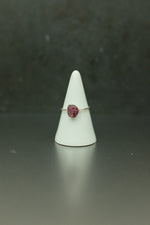 Watermelon Tourmaline Silver Ring - Size Q