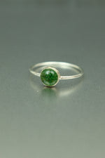 Garden Quartz Silver Ring - Size P