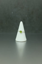 Peridot Silver Ring - Size P