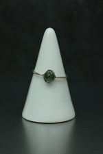 Moss Agate Silver Ring - Size P 1/2