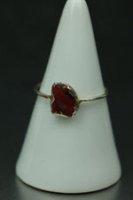 Carnelian Silver Ring - Size P 1/2
