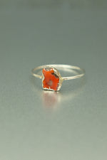 Carnelian Silver Ring - Size P 1/2