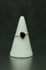 Smokey Quartz Silver Ring - Size N 1/2