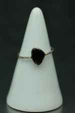 Smokey Quartz Silver Ring - Size N 1/2