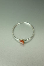 Carnelian Silver Ring - Size O 1/2
