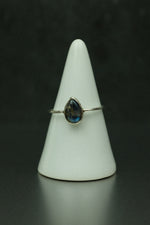 Labradorite Silver Ring - Size O 1/2