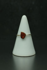 Carnelian Silver Ring - Size P
