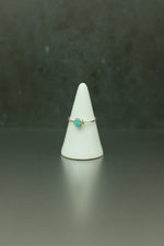 Turquoise Silver Ring - Size O 1/2