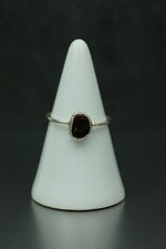 Watermelon Tourmaline Silver Ring - Size O