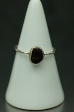 Watermelon Tourmaline Silver Ring - Size O
