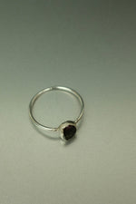 Watermelon Tourmaline Silver Ring - Size O