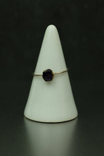 Amethyst Silver Ring - Size O