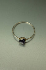 Amethyst Silver Ring - Size O