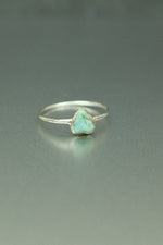 Turquoise Silver Ring - Size N