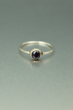 Amethyst Silver Ring - Size N