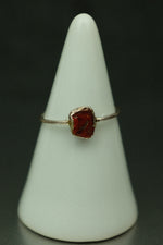 Carnelian Silver Ring - Size N 1/2